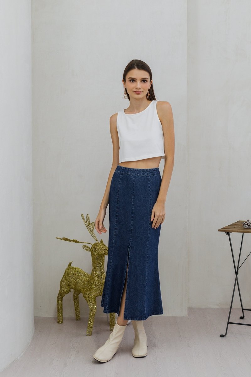 Sadie Basic Tank Top in White