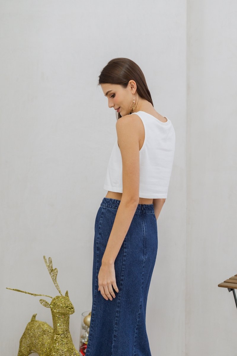 Sadie Basic Tank Top in White