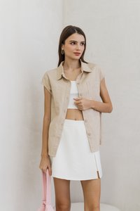 Vera Denim Shirt in Sand (XL)
