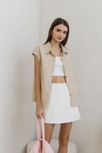 Vera Denim Shirt in Sand (XL)