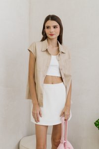Vera Denim Shirt in Sand (XL)