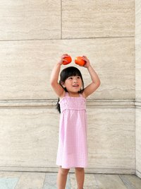 Everleigh Smocked Gingham Kids Dress in Pink