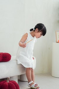 Irma Ice Cream Eyelet Kids Dress in White