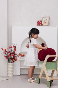 Jewel Peterpan Smocked Kids Dress in White