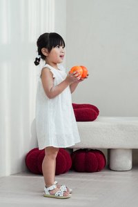 Irma Ice Cream Eyelet Kids Dress in White
