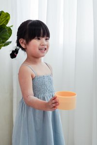Maxine Camisole Smocked Kids Dress in Blue