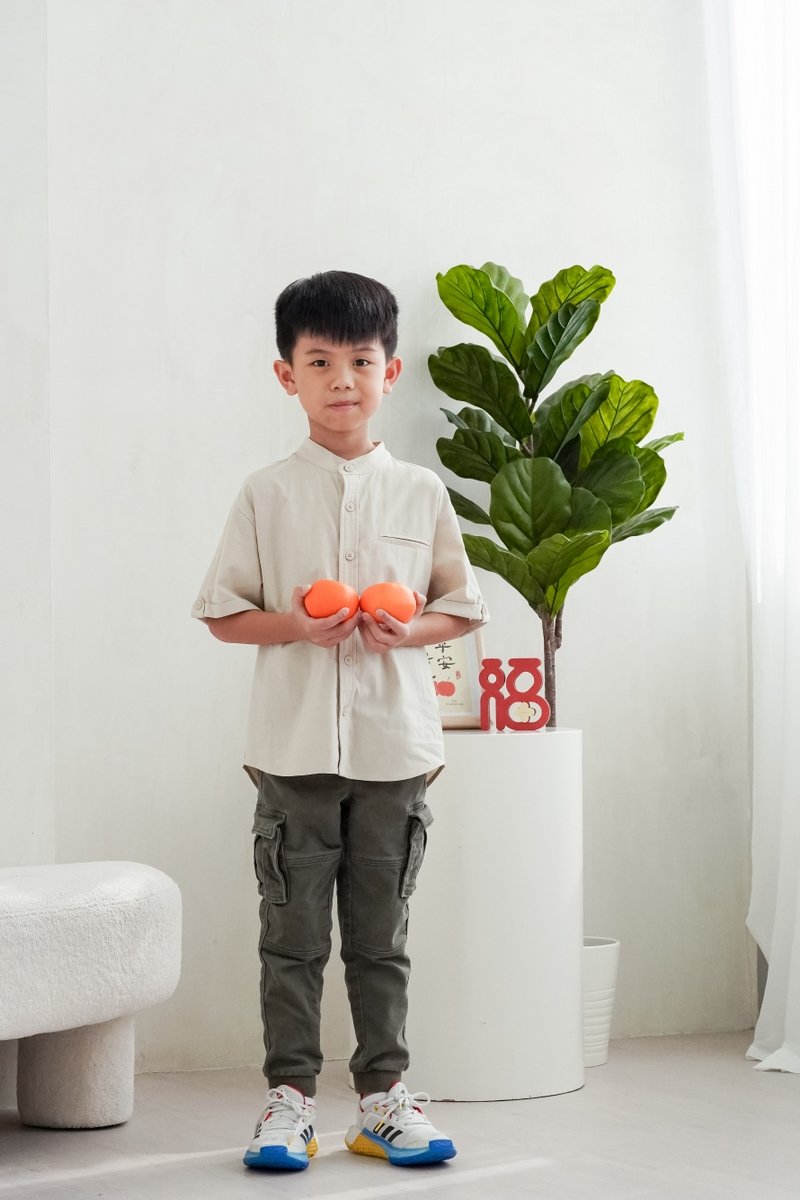 Maxine Button Down Kids Shirt in Sand