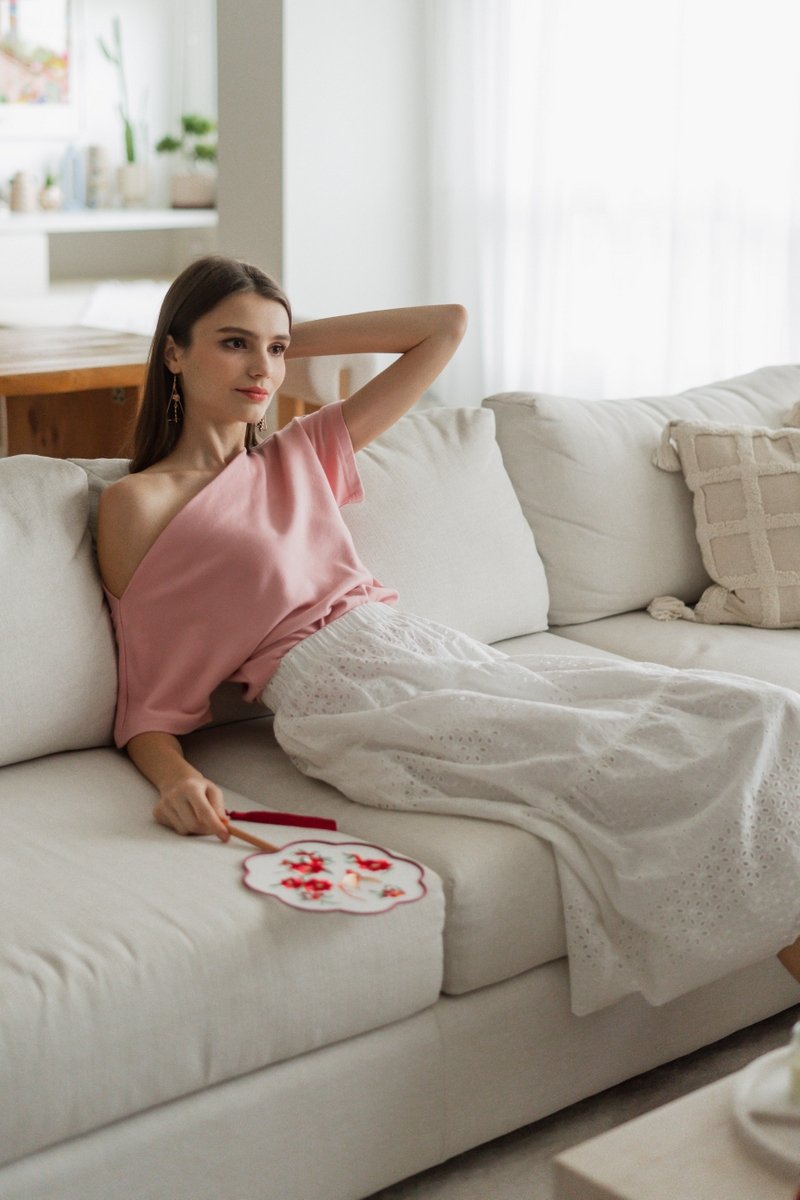 Cassie Multi Way Knit Top in Pink (XXL)