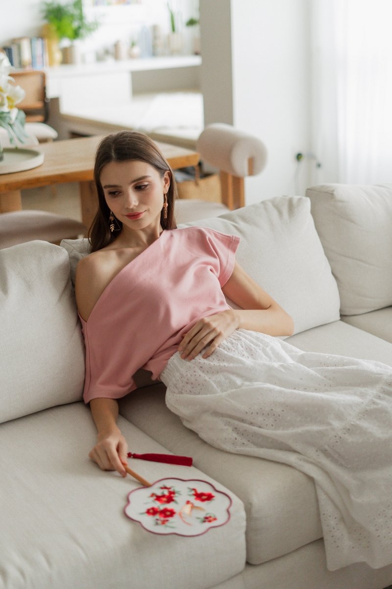 Cassie Multi Way Knit Top in Pink (XXL)