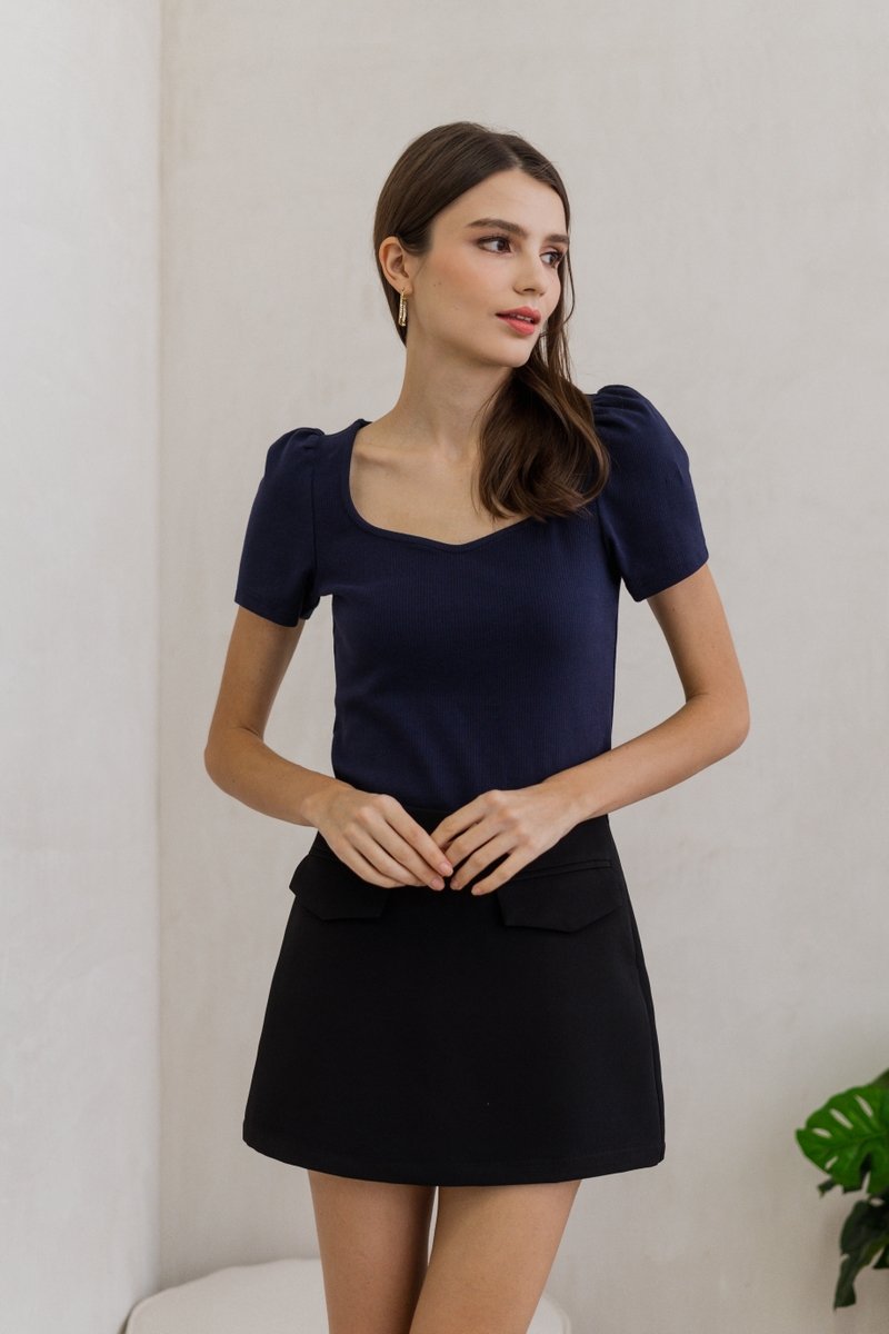 Zoriana Pocket Skort in Black (XS)