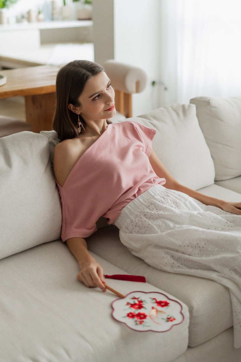 Cassie Multi Way Knit Top in Pink (XXL)