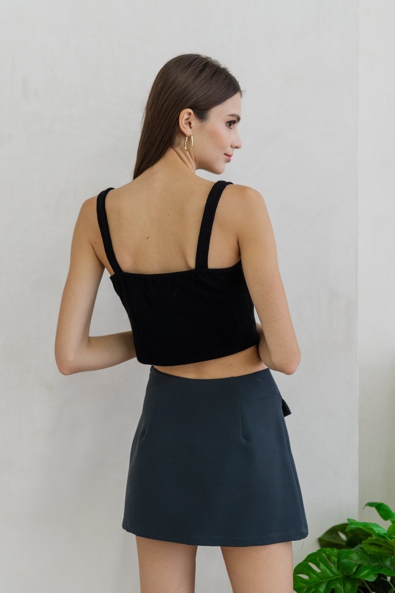 Zoriana Pocket Skort in Gunmetal Grey