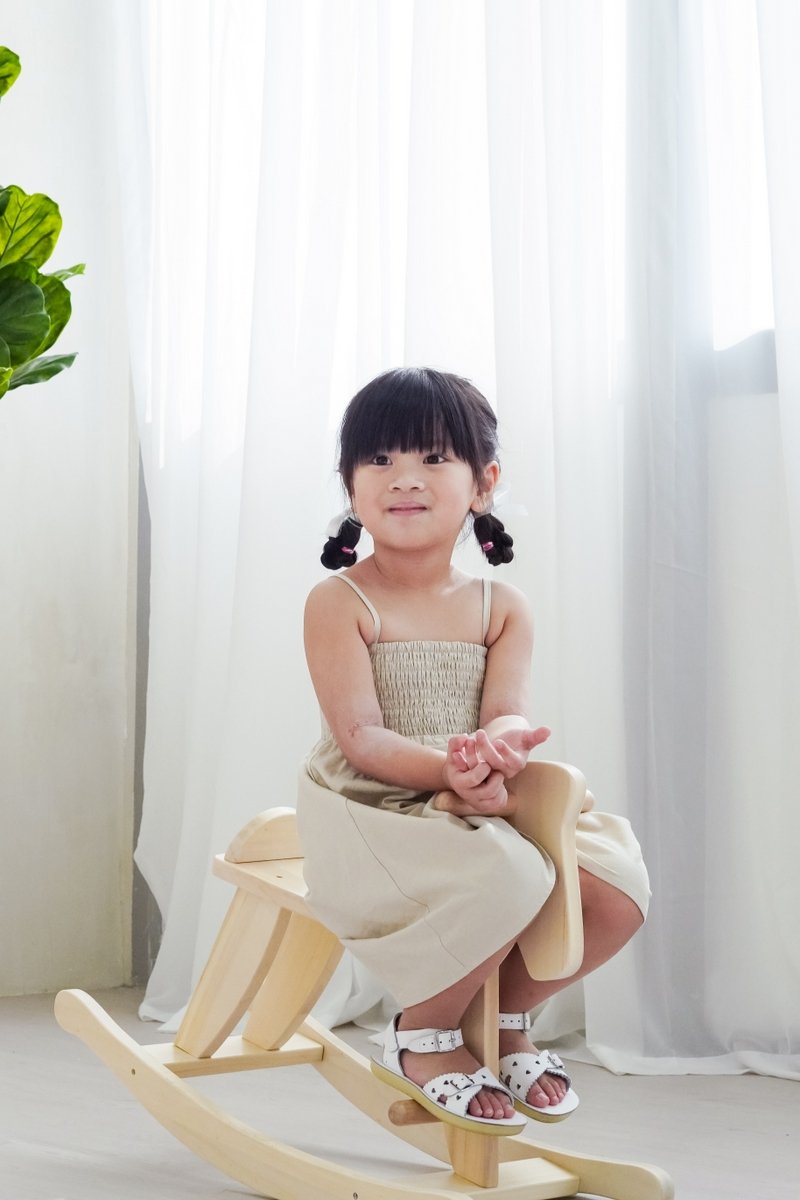 Maxine Camisole Smocked Kids Dress in Sand