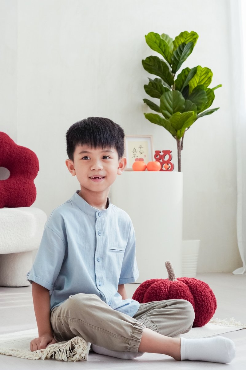 Maxine Button Down Kids Shirt in Blue