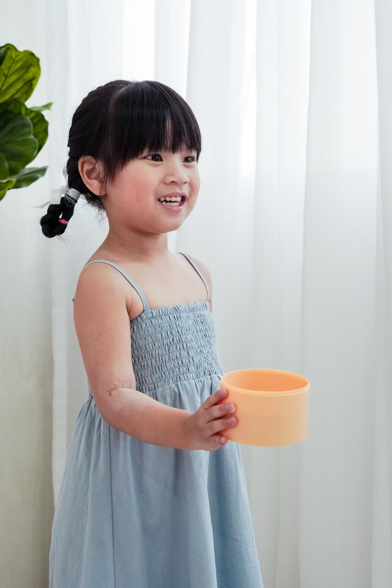 Maxine Camisole Smocked Kids Dress in Blue
