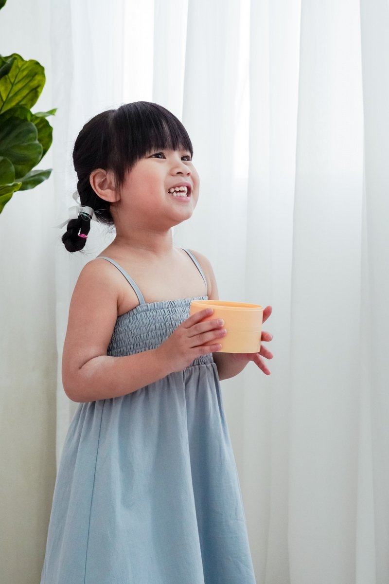 Maxine Camisole Smocked Kids Dress in Blue