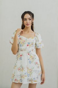 Lulee Sweetheart Dress Romper in White (S)