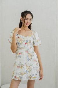 Lulee Sweetheart Dress Romper in White (S)