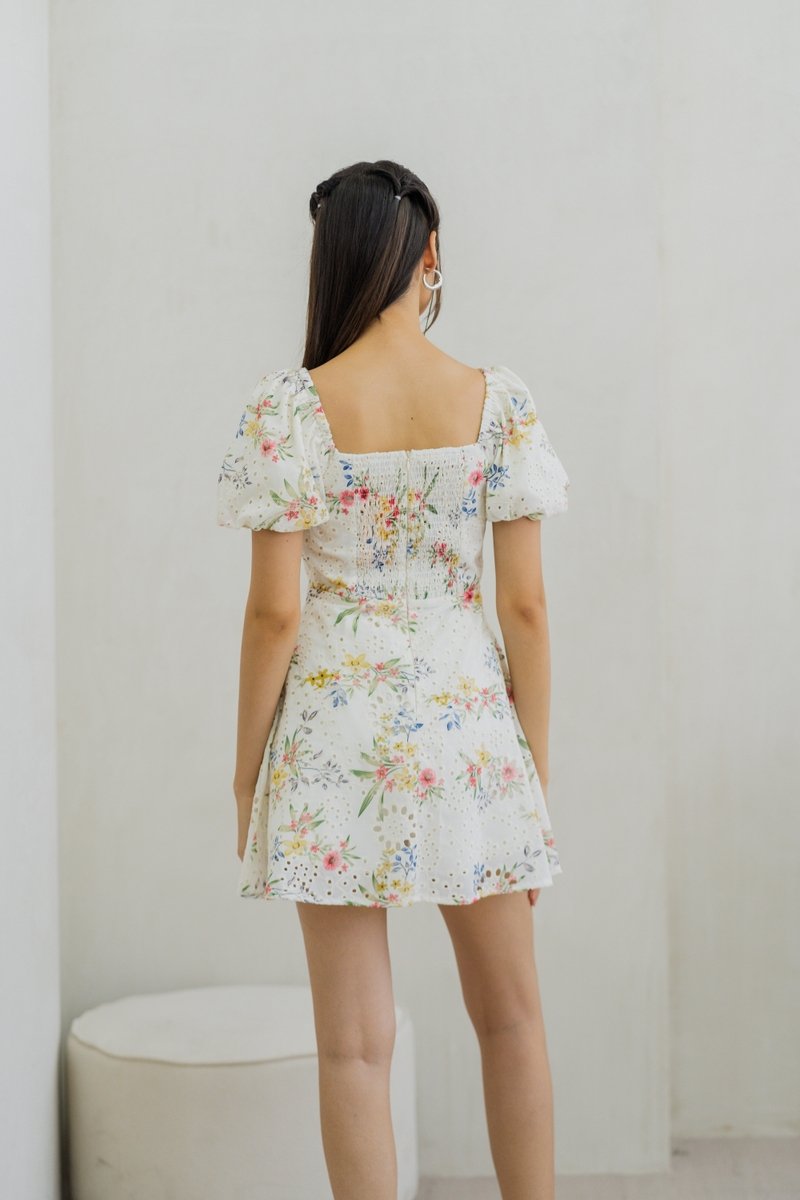 Lulee Sweetheart Dress Romper in White (S)