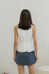 Cleo Cargo Skort In Dusty Navy