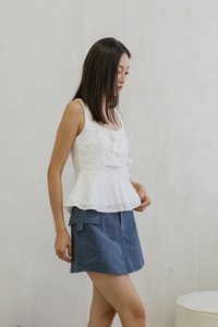 Cleo Cargo Skort In Dusty Navy