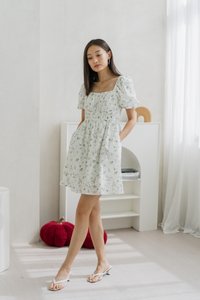 Myley Ruched Eyelet Dress (XS)