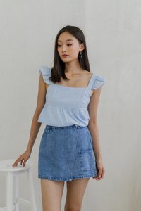 Tallulah Denim Overlap Skort (XS)