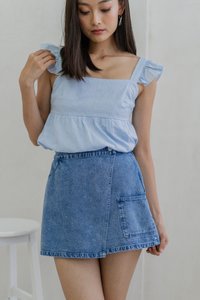 Tallulah Denim Overlap Skort (XS)