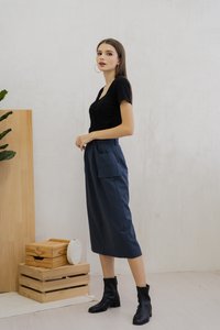 Yuka Ribbed Padded Sweetheart Top In Black (XS)