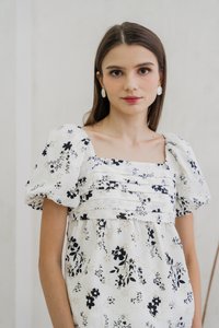 Mandy Pleated Eyelet Top (XS)