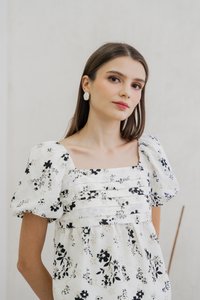 Mandy Pleated Eyelet Top (XS)