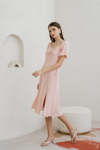 Zila Sweetheart Gingham Midi Dress In Pink