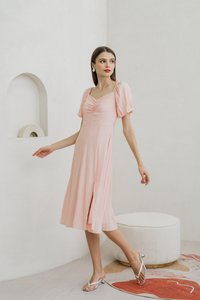 Zila Sweetheart Gingham Midi Dress In Pink