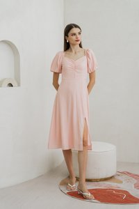 Zila Sweetheart Gingham Midi Dress In Pink