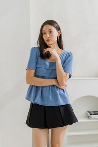 Ailani Pleated Skorts In Black (XS)