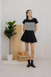 Ailani Pleated Skorts In Black (XS)