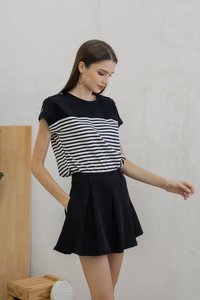 Ailani Pleated Skorts In Black (XS)