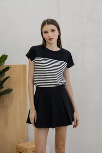 Ailani Pleated Skorts In Black (XS)