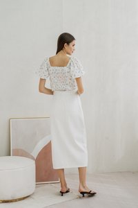 Hallie Flared Sleeve Sweetheart Top (XS)