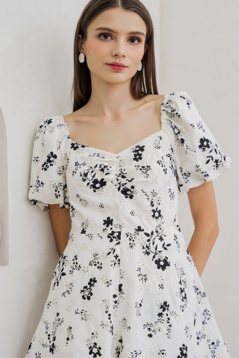 Mandy Sweetheart Eyelet Romper (XS)