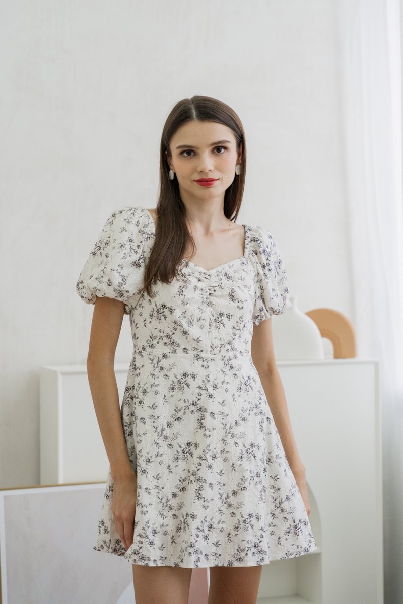 Reverie Sweetheart Eyelet Dress Romper (XS)