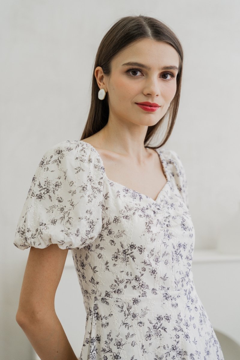 Reverie Sweetheart Eyelet Dress Romper (XS)