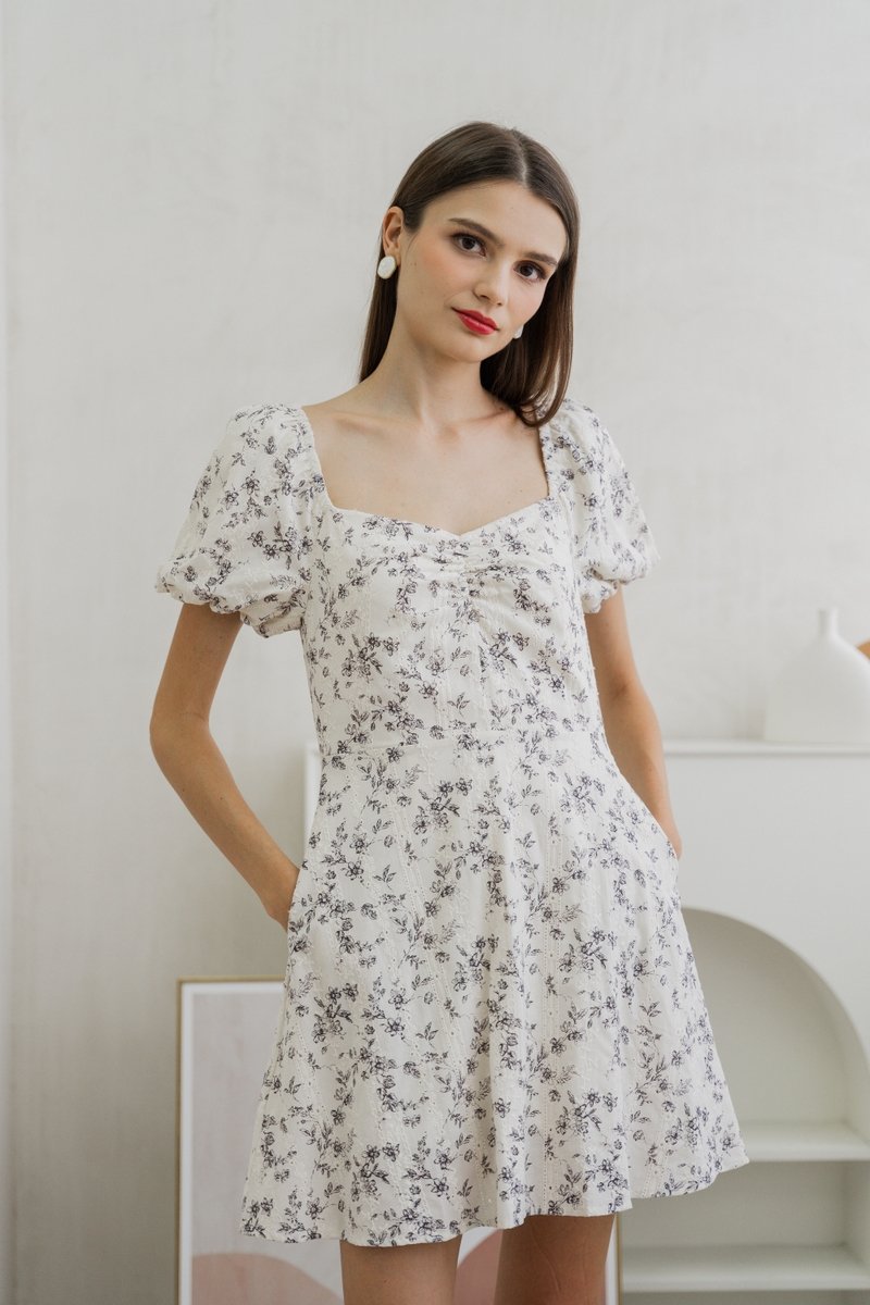 Reverie Sweetheart Eyelet Dress Romper (XS)