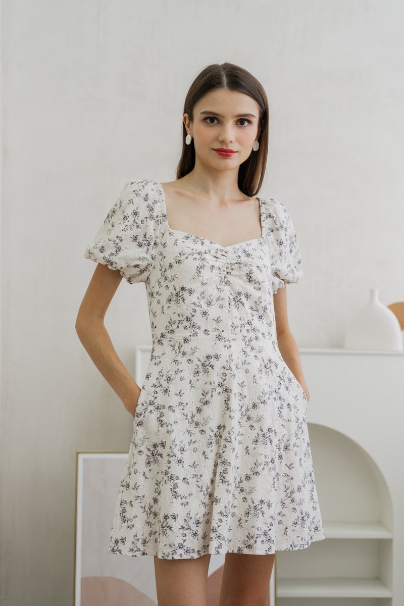 Reverie Sweetheart Eyelet Dress Romper (XS)