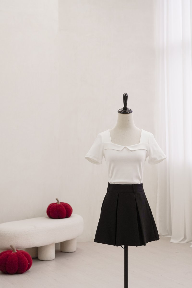Branca Ribbed Cotton Top In White (XS)