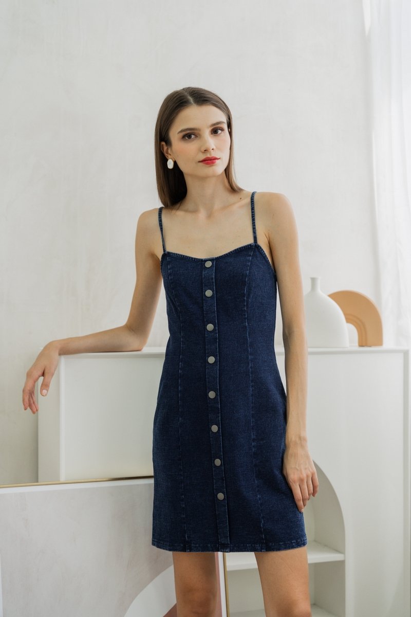 Milana Camisole Button Denim Dress (XS)