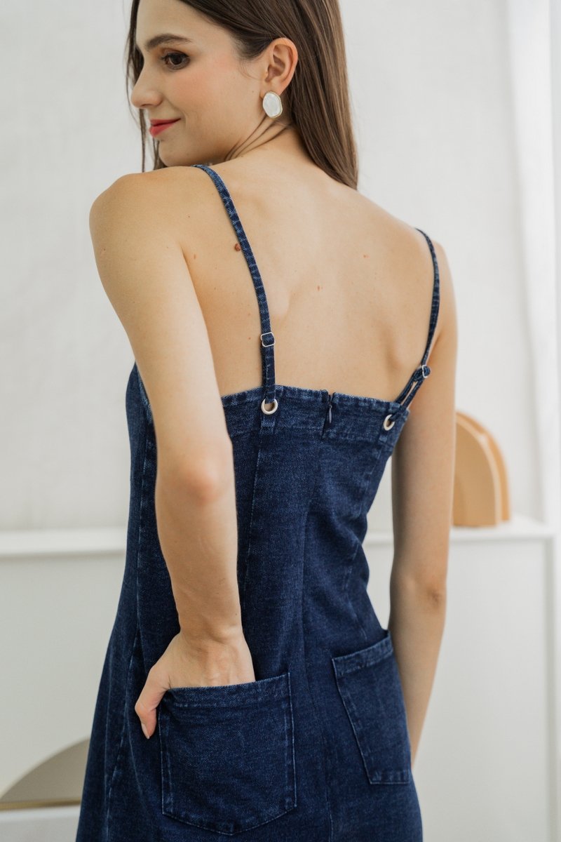 Milana Camisole Button Denim Dress (XS)