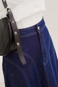 Julissa Panelled Denim Midi Skirt