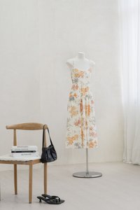 Jovie Eyelet Camisole Floral Maxi Dress (XS)