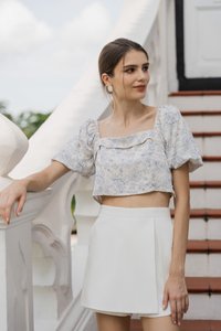 Gem Floral Printed Crop Top (XS)